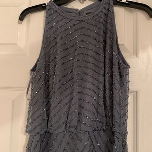 Stunning Adrianna Papell Sequin dress4P dusty blue